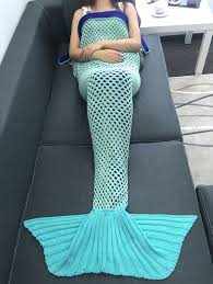 Sourcing guide for crochet mermaid tail blanket: Super Soft Crochet Knitting Hollow Out Mermaid Blanket 68 Off Rosegal