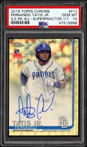 Baseball trading cards └ sports trading cards └ sports memorabilia all categories antiques art baby books, comics & magazines business, office & industrial cameras & photography cars, motorcycles & vehicles clothes. Baseball Cards 2019 Topps Chrome Sapphire Edition Rookie Autographs Psa Cardfacts