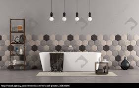 Finden sie ihr sechseckige fliese / boden problemlos unter den 32 artikeln der größten marken (fap, pietre di rapolano, planium,.) auf archiexpo, der website der spezialisten aus architektur. Badezimmer Mit Badewanne Und Sechseckigen Fliesen Lizenzfreies Foto 25839496 Bildagentur Panthermedia