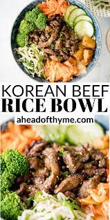 Korean Beef Steak Rice Bowl Recipe In 2021 Korean Beef Beef And Rice Beef Recipes