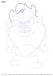 Cartoon is the name given to an animation film technique, consisting of giving the illusion of movement by projecting different successive drawings, representing the different stages of this movement. Learn How To Draw Baby Taz From Baby Looney Tunes Baby Looney Tunes Step By Step Drawing Tutorials