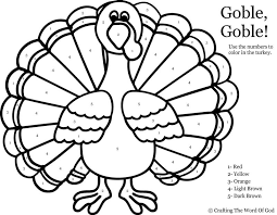 There are so many species of the bird and. Thanksgiving Turkey Color By Number Crafting The Word Of God