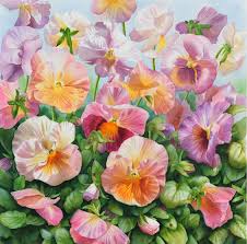 Then, move your brush in an up and down motion to create the petals. Pansies Watercolor Painting Watercolor Oil Paintings Of Roses And Flowers Dvds Online Videos Free Lessons