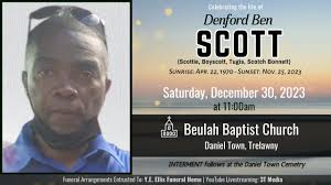Celebrating the Life of Denford Ben Scott (Scottie, Boyscott, Tugis, Scotch  Bonnett)