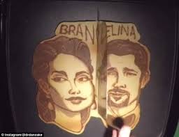 Flapjack artist Daniel 'Dr. Dan' Drake creates incredible pancake shaped  like Brangelina