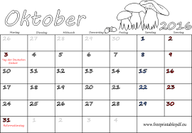 Hari libur nasional tahun 2016 1 januari (tahun baru 2016 masehi) 8 februari (tahun baru imlek 2567 kongzili) 9 maret (hari. Kalender Oktober 2016 Als Pdf Vorlagen Pdf Drucken Kostenlos