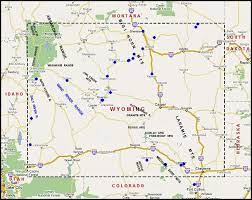 Wyoming Mountain Ranges Map Map Of Wyoming, U.s.a.