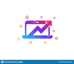 data analysis and statistics icon computer vector stock