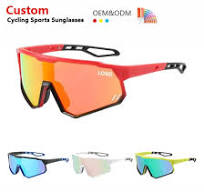 New Outdoor Wholesale Trendy UV400 Polarized Custom Logo Fashion Cycling High Quality One-Piece Sun Glasses Men Women Polarized Tac Lens Sports Sunglasses