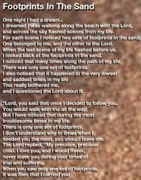 Chicane — footsteps in the sand. The Footprints Prayer Footprints In The Sand Poem