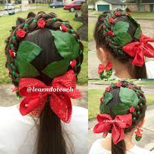 Christmas Wreath Hairstyle Kapsels
