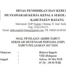 Soal bahasa inggris kelas 8 berikut bisa digunakan sebagai bahan latihan dalam mempersiapkan ulangan kenaikan kelas (ukk) semester genap klik download untuk memperoleh file kunci jawaban soal pat bahasa inggris kelas 8. Download Soal Pas Pat Bahasa Inggris Kelas 8 Smp Mts Kurikulum 2013 Kurtilas Giri Widodo