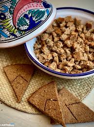 Adapted from breads of the world. The Famous Khobz Ch3ir Tunisian Barley Bread