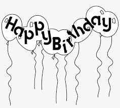 Happy birthday.beautiful greeting card calligraphy black green text lettering with pink hearts on white background isolated. Happy Birthday Balloon Clipart Black And White Happy Birthday Gif Countdown Transparent Png 958x816 Free Download On Nicepng