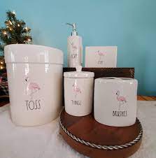 Get it as soon as wed, jun 9. New 2019 Pink Flamingo Bathroom Set By Rae Dunn This Includes 5 Pieces Toss Soap Brushes Things Flamingo Bathroom Flamingo Bathroom Decor Flamingo Decor