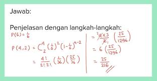 Maybe you would like to learn more about one of these? Sebuah Dadu Dilemparkan Sebanyak 4 Kali Tentukan Peluang Muncul Mata Dadu 6 Sebanyak 2 Kali Brainly Co Id