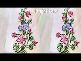 Keep in mind, heat treating could be disastrous. Free Hand Rose Flower On Kurta Freehand Fabric Painting On Clothes Easy Simple Painting Fabric Painting On Clothes Fabric Paint Designs Fabric Painting