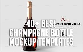40 Best Champagne Bottle Mockup Templates Free Premium