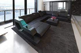 Xxl Wohnlandschaft Ravenna Leder Wohnlandschaft Sofa Design Moderner Schnitt