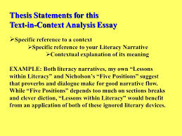 How to write a thesis statement analytical essay. Thesis Statements For This Text In Context Analysis Essay Ppt Video Online Download