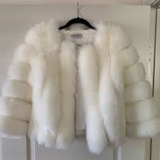 Azurra Dubai Faux Fur Coat Fur Coat White Faux Fur Jacket White Fur Jacket