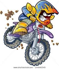 Dirt Bike Motorcycle Rider Making An Extreme Jump And Splashing In The Mud Stock Vector Bike Art Bike Rider Motorcycle Riders