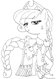 My little pony pictures to print and color. Princess Applejack My Little Pony Coloring Pages Printable
