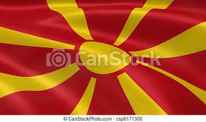 Only macedonian ethnic flag, always and forever. Macedonian Flag In The Wind Canstock