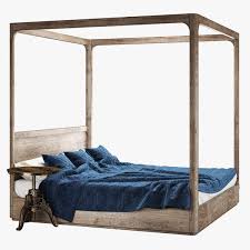 63.25w x 83d x 95h. Restoration Hardware Bed 3d Model Turbosquid 1456183