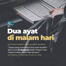 Dua ayat terakhir surat al baqarah bisa menjadi wasilah dikabulkannya doa. Share Copy Link Share Share Fb Facebook Share Whatsapp Whatsapp Share Twitter Twitter Dwiyanaaprillyanti Ikuti Keutamaan Membaca 2 Ayat Terakhir Surat Al Baqarah Disebutkan Dalam Hadits Dari Abu Mas Ud Al Badri Radhiyallahu Anhu Bahwasanya