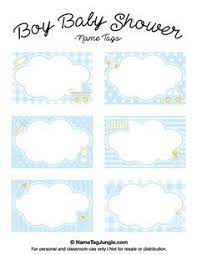 Webbabyshower's unique printable baby shower tags help you add the perfect touch to any party! Free Printable Boy Baby Shower Name Tags The Template Can Also Be Used For Creating Items Like La Baby Boy Shower Baby Shower Labels Baby Shower Souvenirs Boy