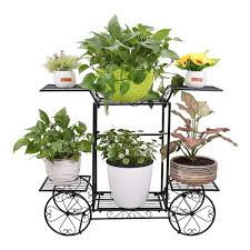 Lush foliage, ornamental lake and an extensive pergola are featured in this tropical garden. Unho Metal Plant Display Stand 6 Tier Plant Shelf Indoor Plant Pot Stand Garden Plant Stand Corner Flower Shelf For Home Garden Decoration Buy Online In Belize At Belize Desertcart Com Productid 167870708