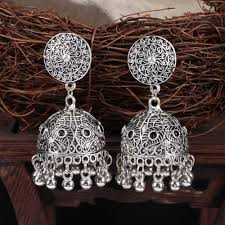 Along with their statement earrings, both allie and emma swooned in romantic styled gowns that also featured floral laced designs. Bollywood Oxidized Jewellery Women Ethnic Afghan Tassel Beaded Drop Flower Jhumka Indian Earrings Boho Wedding Jewelry Drop Earrings Aliexpress