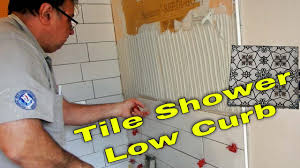 So you want a curbless shower, but can't manage to lower the shower floor structure enough, or your floor is out of level and impossible to rectify. Low Curb Shower Installation Youtube
