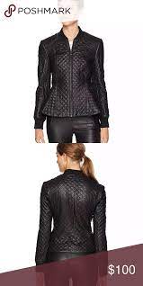 Bcbgmaxazria Charles Quilted Faux Leather Jacket Peplum Leather Jacket Leather Jacket Faux Leather Jackets