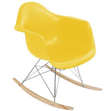Classic Rocking Chair Rocker Shell Arm Chair Mid Century Molded Armchair Heavy Duty Plastic Yellow 295 Rocking Chair Classic Rocking Chair Mid Century Chair