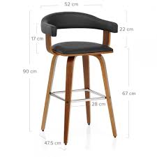 Tabouret De Bar Bois Simili Cuir Ontario Barstuhle Barhocker Barhocker Kuche