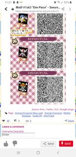 acnh one piece qr code drapeau one piece animaux