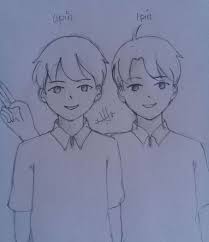 Belajar menggambar upin ipin 123vid. Gambar Sketsa Kartun Upin Ipin Jokibot