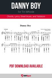 Danny Boy For Tin Whistle In 2020 Tin Whistle Whistle Sheet Music