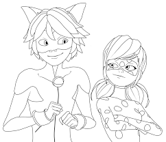 Then, it is time for you to find out the coloring page of ladybug for your children. Miraculous Ladybug And Cat Noir Coloring Pages Novocom Top