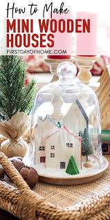 The feel of the snow is quite squishy and fluffy, its not cold but we may try freezing it or placing it into the fridge and then see what happens, to experiment a little further! How To Make Mini Wooden Houses For A Farmhouse Christmas Cloche