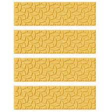 Yellow 8 5 In X 30 In Ellipse Stair Tread Set Of 4 Bungalow Flooring Stair Tread Covers Outdoor Stairs