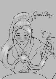 🔞[Galeri] Small sketch of Sage giving a hairjob with her ponytail  (Frenchie-Toast-) | | Truyen-Hentai.com