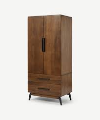 Maybe you would like to learn more about one of these? Lucien Armoire 2 Portes Et 2 Tiroirs Bois De Manguier Teinte Fonce Et Metal Noir Made Com