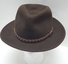 Vintage Eddie Bauer Brown Fedora Hat 100 Wool Made In Usa Size Small Eddiebauer Fedora Casual Brown Leather Hat Brown Fedora Fedora Hat