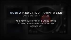 I offer customization and render services for this template. Audio React Dj Turntable Music Visualizer After Effects Template Youtube