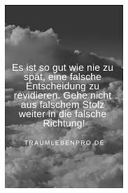 Es Ist So Gut Wie Nie Zu Spat Eine Falsche Entscheidung Zu Revidieren Gehe Nicht Aus Falschem Stolz Weit Entscheidungen Spruche Falscher Stolz Stolz Auf Dich