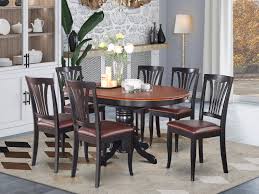 I did it by myself. East West Furniture Dinette Table Set 6 Great Wooden Dining Chairs A Beautiful Round Dining Table Faux Leather Seat Cherry And Black Finnish Butterfly Leaf Round Wooden Dining Table Buy Online