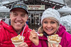 I know you may be getting a bit sick of seeing our snow selfies from Stowe  but I had to share one more! When in Vermont, you have to get an amazing